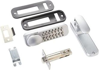 Era Serratura per porta digitale con supporto, satinata