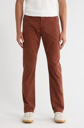 AG - Adriano Goldschmied Everett Stretch Sateen Slim Straight Pants in Dark Walnut at Nordstrom Rack, Size 32 X 32