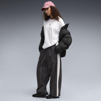 Puma Pantaloni con stampa T7 dal taglio morbido da donna, Accessori, Nero, XL