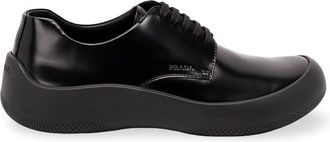 Prada Brushed Leather Laced Shoes