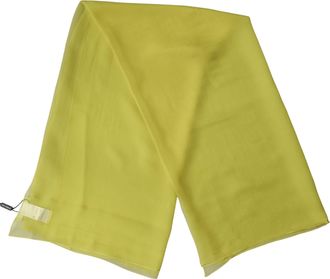 Dolce & Gabbana Yellow Silk Neck Wrap Shawl Foulard 120cm x 117cm Womens Scarf
