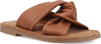 Hush Puppies Amy Brede Pasvorm Leren Dames Tan Standaard Sandalen