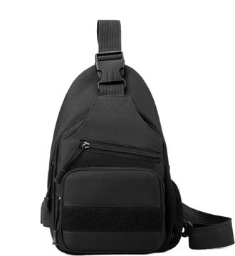 Generic Cross Body Sling Bag - Adjustable Sling Shoulder Bag - Practical Portable Chest Pouch Messenger Pack for Women Men Hiking Camping Jogging Cycling, Bla