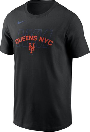 Nike New York Mets Fashion Nike Mens MLB T-Shirt in Black | N19900ANME-19Z