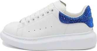 Alexander McQueen (WMNS) Alexander McQueen Oversized Sneaker White Blue Glitter 718243WIE999407