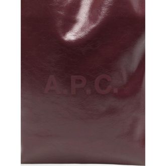 A.P.C. Calf Leather Tote Bag - Red