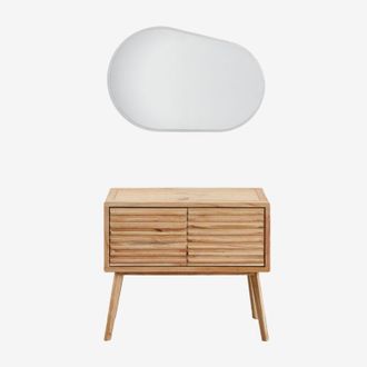 Sklum Conjunto De Mueble De Ba&ntilde;o En Madera Deleyna Sklum