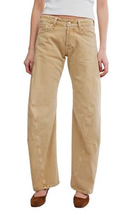 Free People Fable Twisted Seam Jeans in Oat Latte at Nordstrom, Size 24