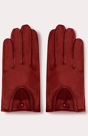Seymoure Mens Leather Driving Gloves in Wine at Nordstrom, Size Medium
