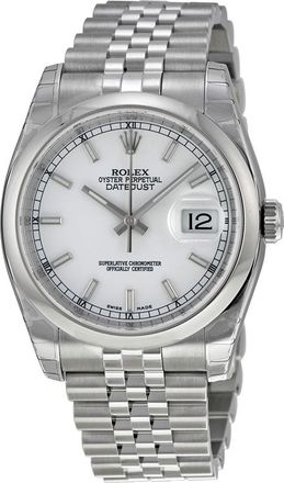 Rolex Pre-owned Rolex Datejust Automatic Chronometer White Dial Mens Watch 116200WSJ