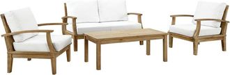ModWay Discontinued Modway Marina 4-Piece Teak Outdoor Patio Set