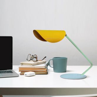 Tosel Lampe bureau metal Alt.35cm multicoldorado Pantalla: AMARILLO