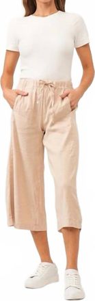 Dear John Denim Elina Super High Rise Cropped Wide Leg Pants In Peach Flesh