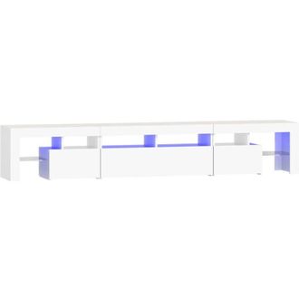 vidaXL Vidaxl - tv Cabinet with led Lights White 230x36.5x40 cm