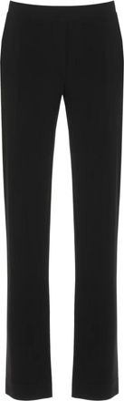 Norma Kamali Flat Front Pant - Dames - Straight fit broeken - Zwart - S - Polyester - Broeken