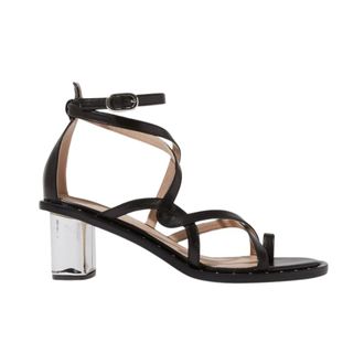 Scarosso High Heel Sandals, female, Black, Size: 7 1/2 US Patty Sandals