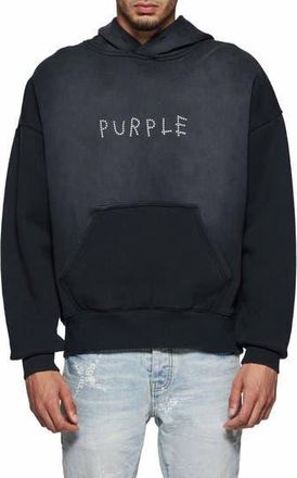 Purple Oversize Studded Logo Heavyweight Fleece Hoodie in Black at Nordstrom Rack, Size X-Large