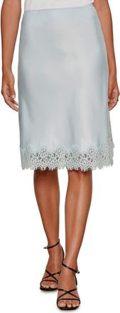 Sanctuary Effortless Lace Trim Slip Skirt in Blue Aura at Nordstrom, Size X-Large