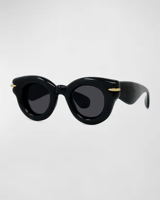 Loewe Men & apos;s Inflated Pantos Acetate-Nylon Round Sunglasses