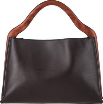 Bottega Veneta Black Calfskin Leather Mount Bermuda Top Handle Bag (Authentic Pre-Loved)