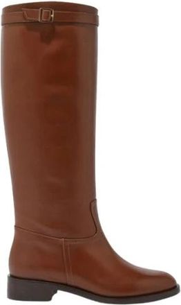 Scarosso Lauren Laarzen - Dames - Hoge Laarzen - Bruin - 38 1/2 EU - Leer - Schoenen