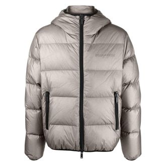 Dsquared2 Mens Grey Down Jacket Nylon - Size Medium