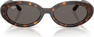 Ray-Ban Oval Sunglasses in Havana/dark Grey at Nordstrom