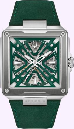 Bulova Series X Automatic Green Dial Mens Watch 98A343