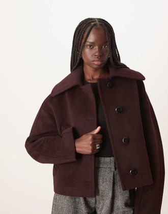 Mango Giacca sartoriale corta bordeaux-Rosso