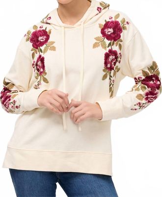 Johnny Was Mehdi Hooded Sweatshirt In Shell