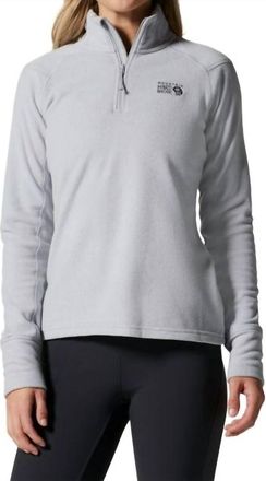 Mountain Hardwear Microchill 1/4 Zip Pullover In Glacial Heather