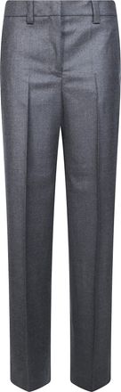 Incotex Navy Neera Palazzo Flannel Wide-Leg Pants