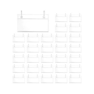 OEM 400 Etiquetas De Alambre Para Estantes, Portaetiquetas Transparentes De 4 X 2,3 Pulgadas Para Estantes De Pl&aacute;stico