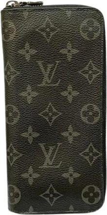 Louis Vuitton Pre-owned Wallets, female, Black, Size: ONE SIZE Pre-owned Vertical Monogram Eclipse Wallet