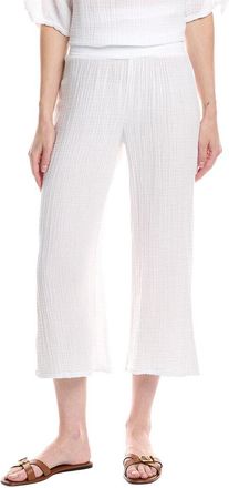 Michael Stars Petite Medina Smocked Waist Cropped