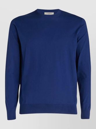 Paolo Pecora ribbed hem long sleeve crew neck sweater