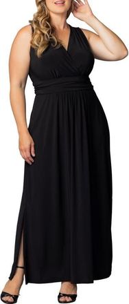 Kiyonna Daniela Sleeveless Maxi Dress in Black Noir at Nordstrom, Size 1X