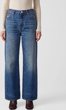 Haikure Jeans Winny wide leg a vita alta in denim di cotone organico