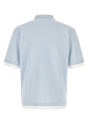 Prada Cotton Piquet Polo Shirt - Blue