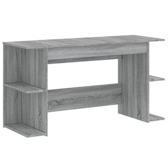 Berkfield Home Desk Grey Sonoma 140x50x75 cm Engineered Wood | Size: 140 x 50 x 75 cm