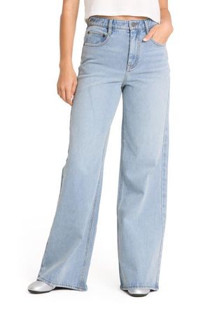 Billabong Free Fall High Waist Flare Leg Jeans in Light Wash at Nordstrom, Size 25