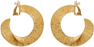 Cult Gaia Ren Large Clip-On Earrings in Brushed Brass at Nordstrom