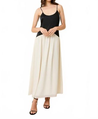Solid & Striped Tallulla Low Scoop Back Dress In Noir / Brule