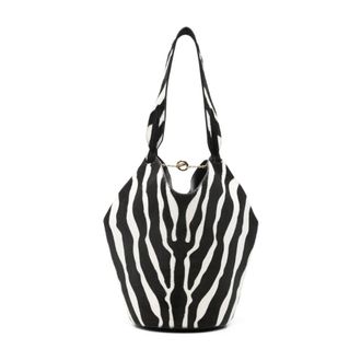 Khaite Tassen, Dames, Wit, ONE Size, Leer, Mini Lotus Tote