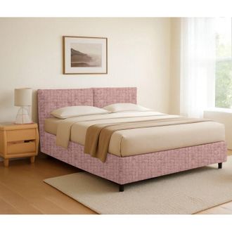 Dmora Cama Individual Exeter, Desenfundable, Hecho En Italia, Rosa