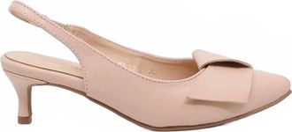 All Black Womens Flatbow Kitten Slingback Heel In Pink