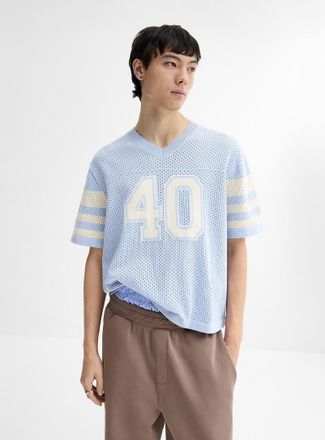 Djab Mens Perforated knit team sweater