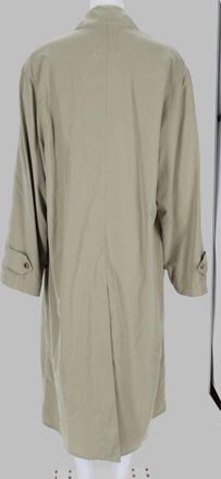 Maison Margiela Womens Single-Breasted Trench Coat Beige Polyester & Raincoats