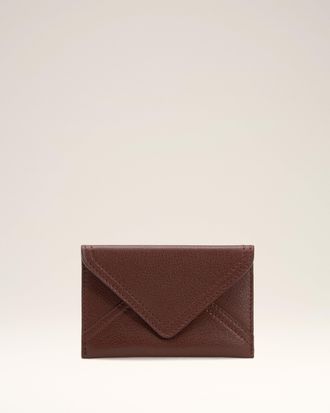 Ami Burgundy Smooth Leather Etienne Envelope Card Holder Red - OS - Unisex