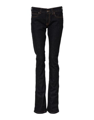 Gianfranco Ferre Donkerblauwe Katoenen Halflange Skinny Denim Jeans